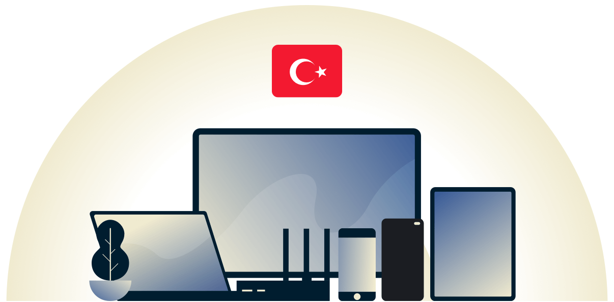 VPN en Turquía que protege una variedad de dispositivos.